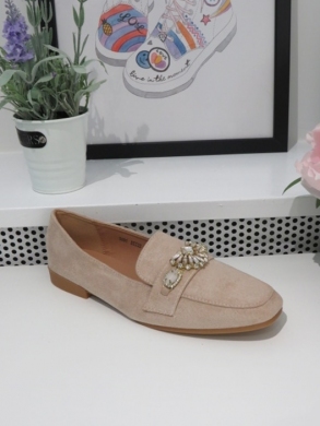 Mokasyny damskie na płaskim (36-41) 3691 BEIGE