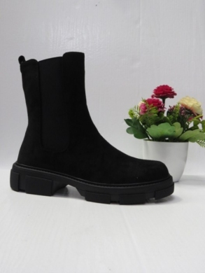 Botki damskie ocieplane na płaskim (36-41) H2217-1 BLACK