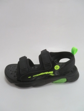 Sandały chłopięce (32-37) D936 BLACK/GREEN