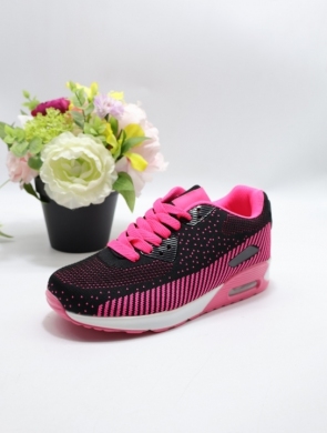 Buty sportowe damskie na płaskim (36-41) D018-29 BL/FUXIA