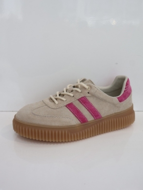 Buty sportowe damskie na płaskim (36-41) GD-XF-199 BE/FUXIA
