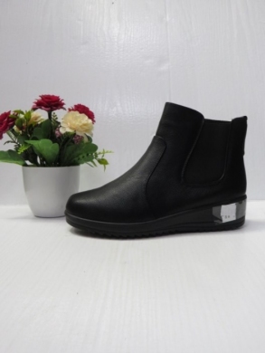 Botki damskie ocieplane na płaskim (39-43) DW33-8 BLACK