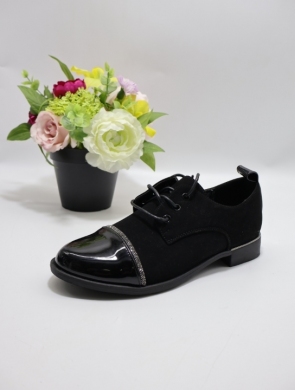 Półbuty damskie na płaskim (36-41) XO-706 NERO