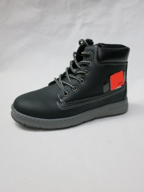 Botki chłopięce ocieplane (32-37) F811 BLACK