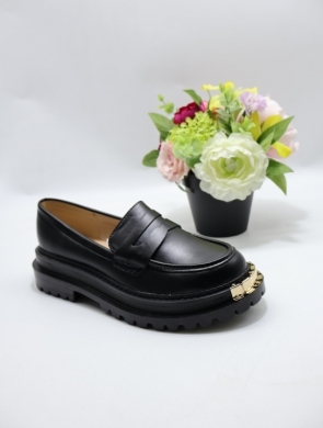 Mokasyny damskie na płaskim (36-41) H8-339 BLACK