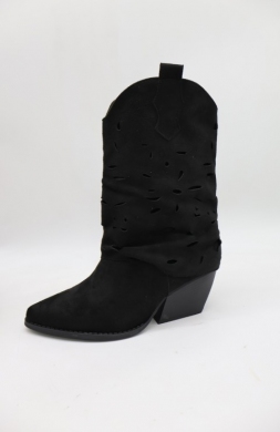 Kozaki damskie na obcasie (36-41) 5621 BLACK