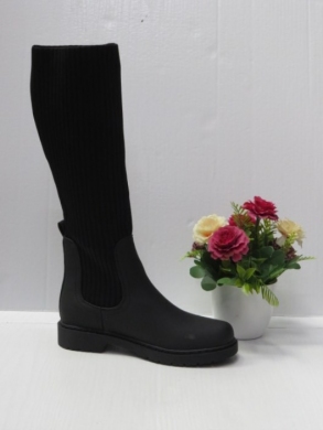 Kozaki damskie na płaskim (36-41) HB182 BLACK