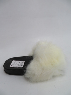 Klapki damskie z futerkiem (36-41) N-88 WHITE