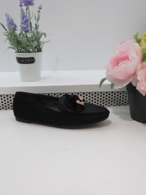 Mokasyny damskie na płaskim (36-41) B1639-163 BLACK