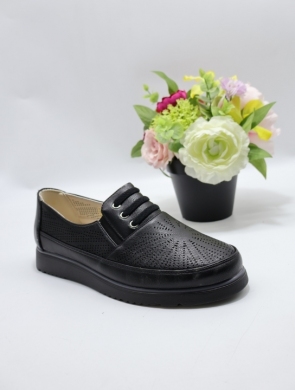 Półbuty damskie na płaskim (36-42) 6252 BLACK