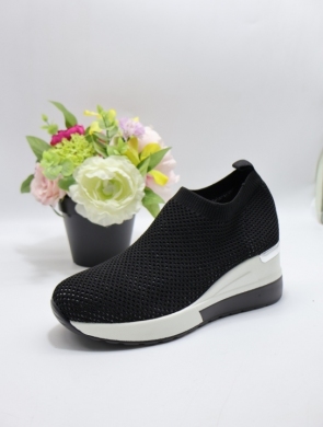 Buty sportowe damskie na koturnie (36-41) 0248 BLACK