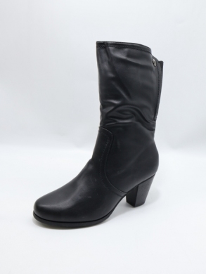 Kozaki damskie ocieplane na obcasie (36-41) 887-1 BLACK