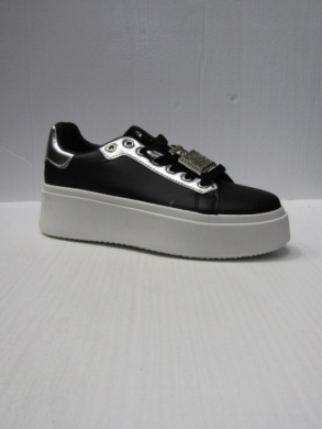 Buty sportowe damskie na koturnie (36-41) 681 BLACK/SILVER