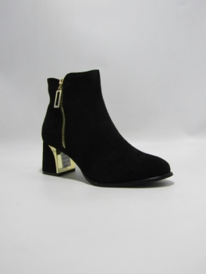 Botki damskie ocieplane na obcasie (36-41) 6532 BLACK