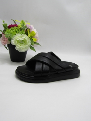 Klapki damskie na płaskim (36-41) 240044 BLACK