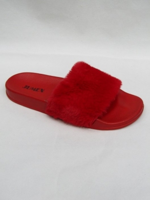 Klapki damskie z futerkiem (36-41) 44525 RED