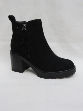 Botki damskie ocieplane na obcasie (36-41) KE201 BLACK