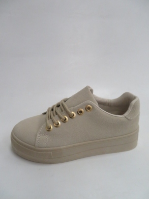Buty sportowe damskie na płaskim (36-41) 6189 BEIGE