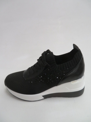 Buty sportowe damskie na koturnie (36-41) 253 BLACK