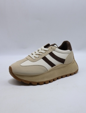 Buty sportowe damskie na płaskim (36-41) 25803 BROWN
