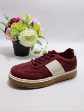 Buty sportowe damskie na płaskim (36-41) AD02 WINE