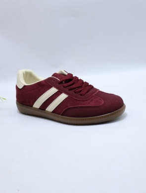 Buty sportowe damskie na płaskim (36-41) 77663-5 WINE