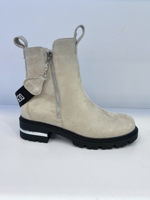 Botki damskie na płaskim (36-41) 21037-1 BEIGE