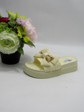 Klapki damskie na płaskim (37-41) 2413 BEIGE