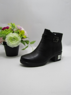 Botki damskie ocieplane na obcasie (36-42) 7114-1 BLACK