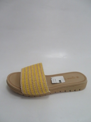 Klapki damskie na płaskim (36-41) 809 YELLOW