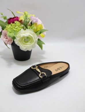 Klapki damskie na płaskim (36-41) 9719 BLACK