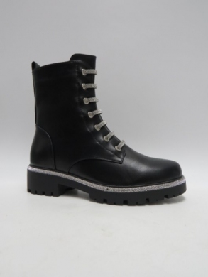 Botki damskie ocieplane na płaskim (36-41) AM7517 BLACK