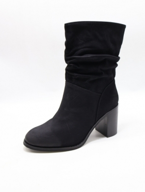 Botki damskie ocieplane na obcasie (36-41) M725 BLACK