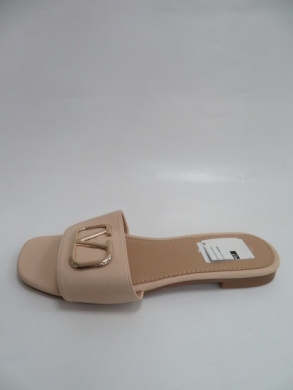 Klapki damskie na płaskim  (36-41) CB2113-2 BEIGE