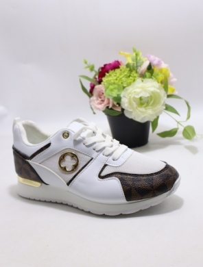 Buty sportowe damskie na płaskim (36-41) J-22 WHITE