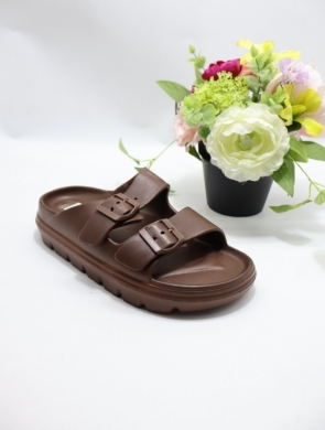 Basenówki damskie (36-41) 2222 BROWN