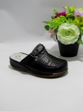 Klapki damskie na koturnie (36-42) C9916-1 BLACK