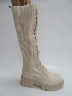 Kozaki damskie jesienne na płaskim (36-41) QT13 BEIGE