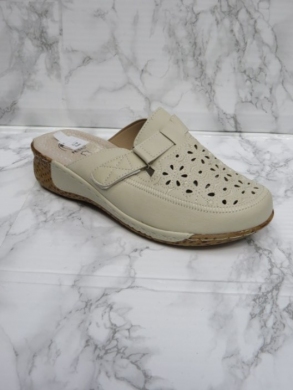 Klapki damskie na koturnie (36-41) J6-13 BEIGE