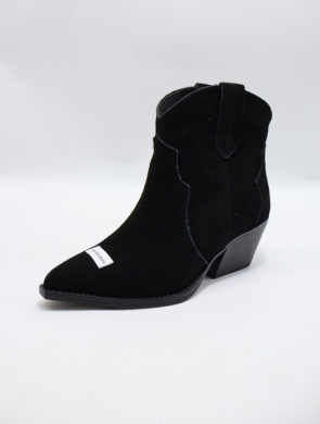 Botki damskie na obcasie (36-41) 6338A BLACK