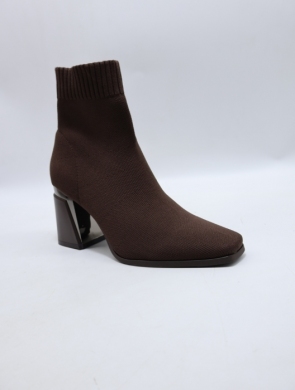 Botki damskie na obcasie (36-41) 7662A BROWN