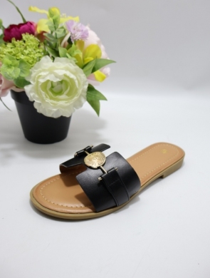 Klapki damskie na płaskim (36-41) L530 BLACK
