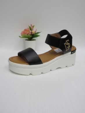 Sandały damskie na koturnie (36-41) 0-41 BLACK
