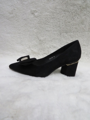 Czółenki damskie na obcasie (36-41) NS318 BLACK