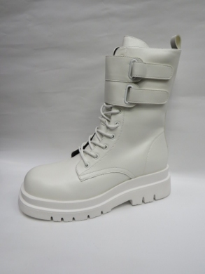 Kozaki damskie ocieplane na płaskim (36-41) F8073 WHITE