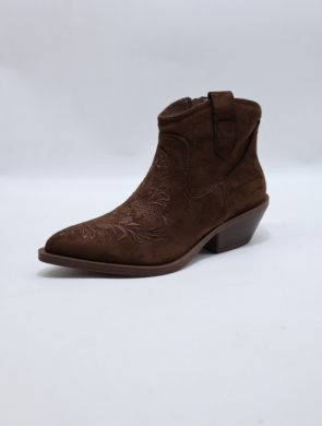 Botki damskie na obcasie (36-41) 5276 BROWN