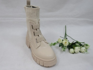 Botki damskie ocieplane na koturnie (36-41) QT41 BEIGE