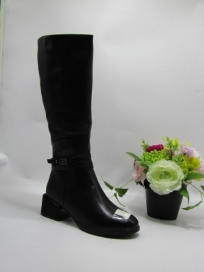 Kozaki damskie ocieplane na obcasie (36-41) XYZ-06 BLACK