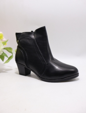 Botki damskie ocieplane na obcasie (37-42) E55-5 BLACK