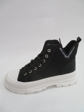 Trampki damskie na płaskim (36-41) X-111A BLACK